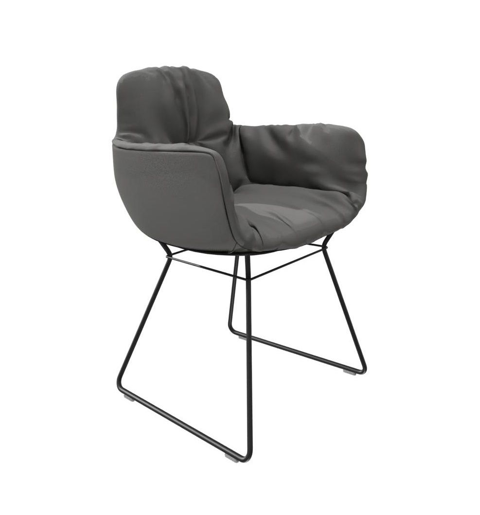 Leya chair high armrest leather Sahara Freifrau Manufaktur PREFERRED COMBINATION