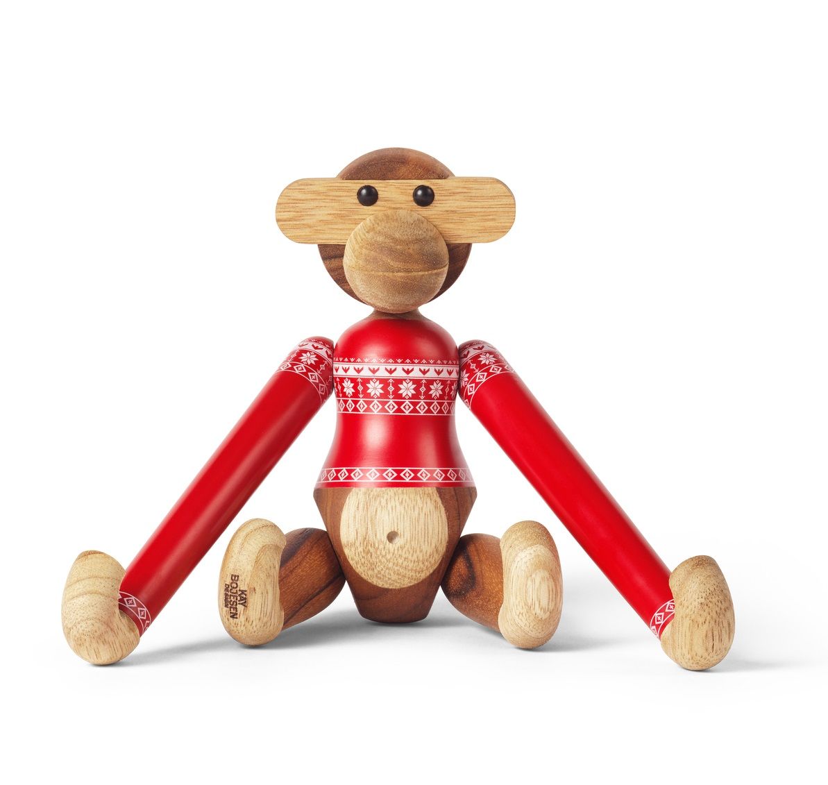 Christmas Jumper Monkey 2024 small wooden figure Kay Bojesen