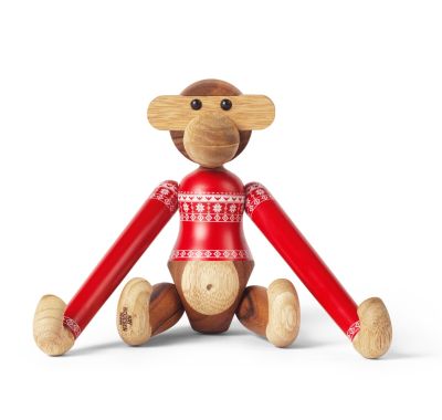 Christmas Jumper Monkey 2024 small wooden figure Kay Bojesen