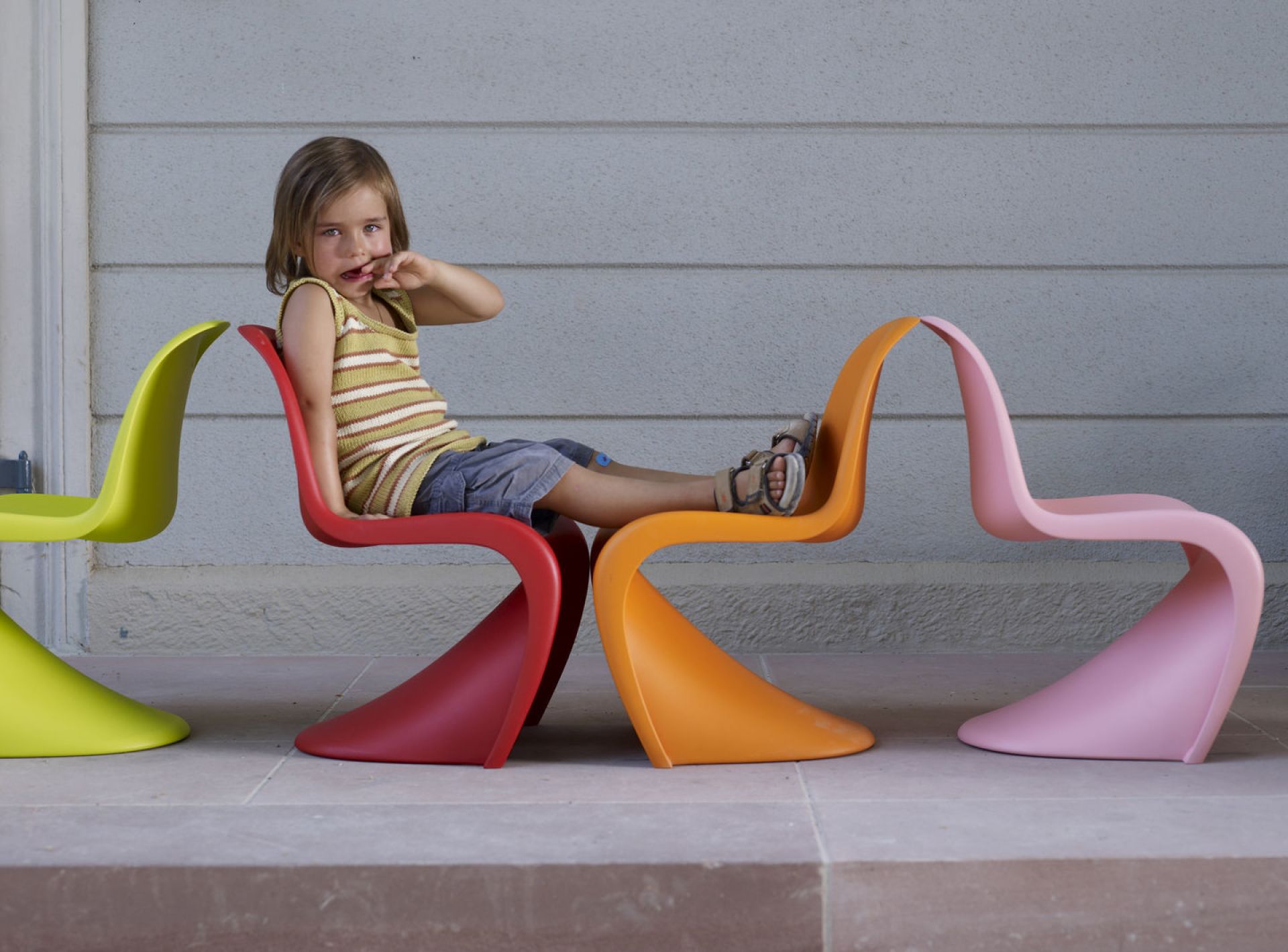 Panton Junior Chair Vitra - QUICK SHIP Classic red 