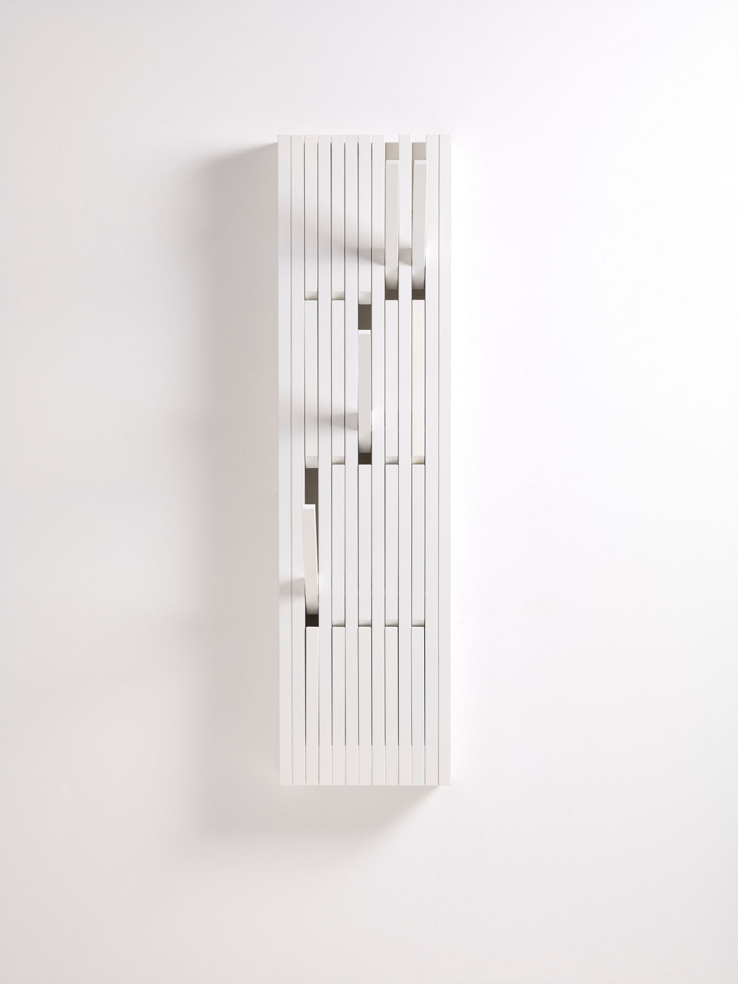 Piano wall coat rack small Beech Lacquered White PER/USE