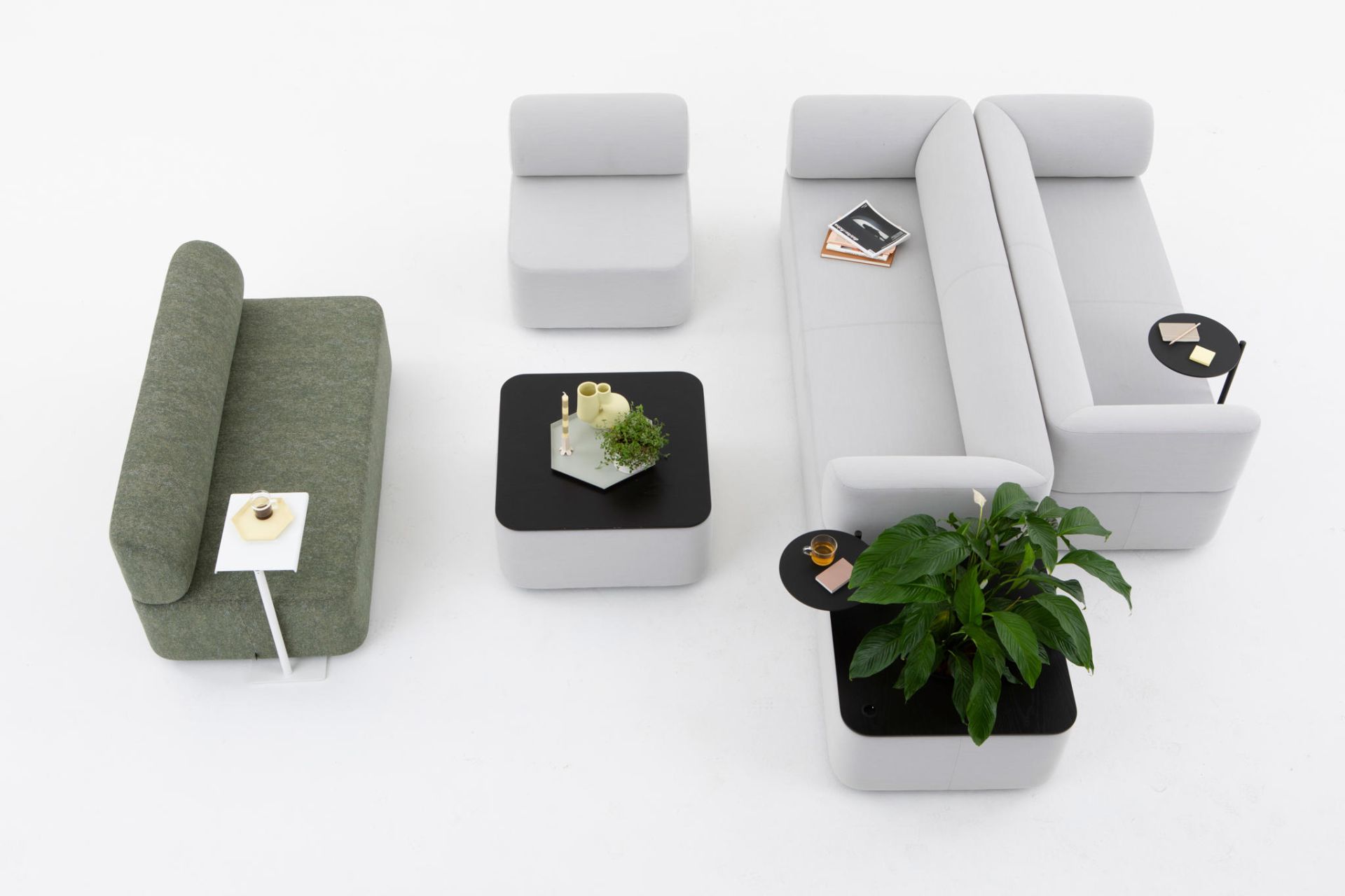 Mezza seating element Sofa Cascando