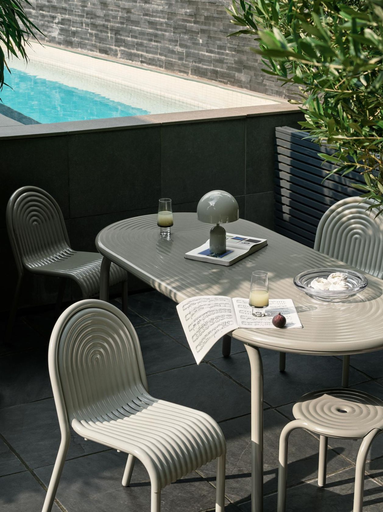 Groove Outdoor Side Chair Putty Tom Dixon