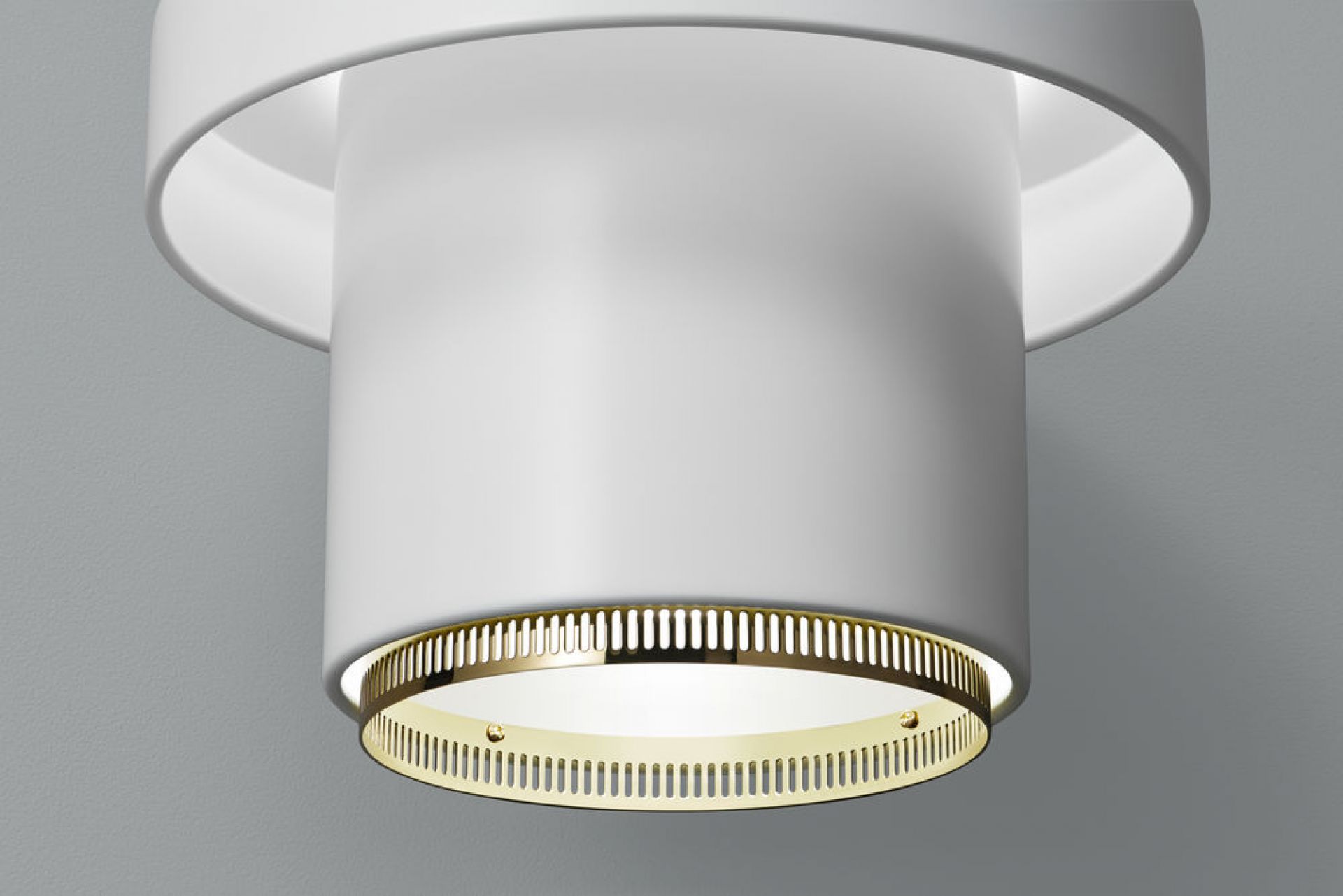 A201 Pendant light Artek White - Brass