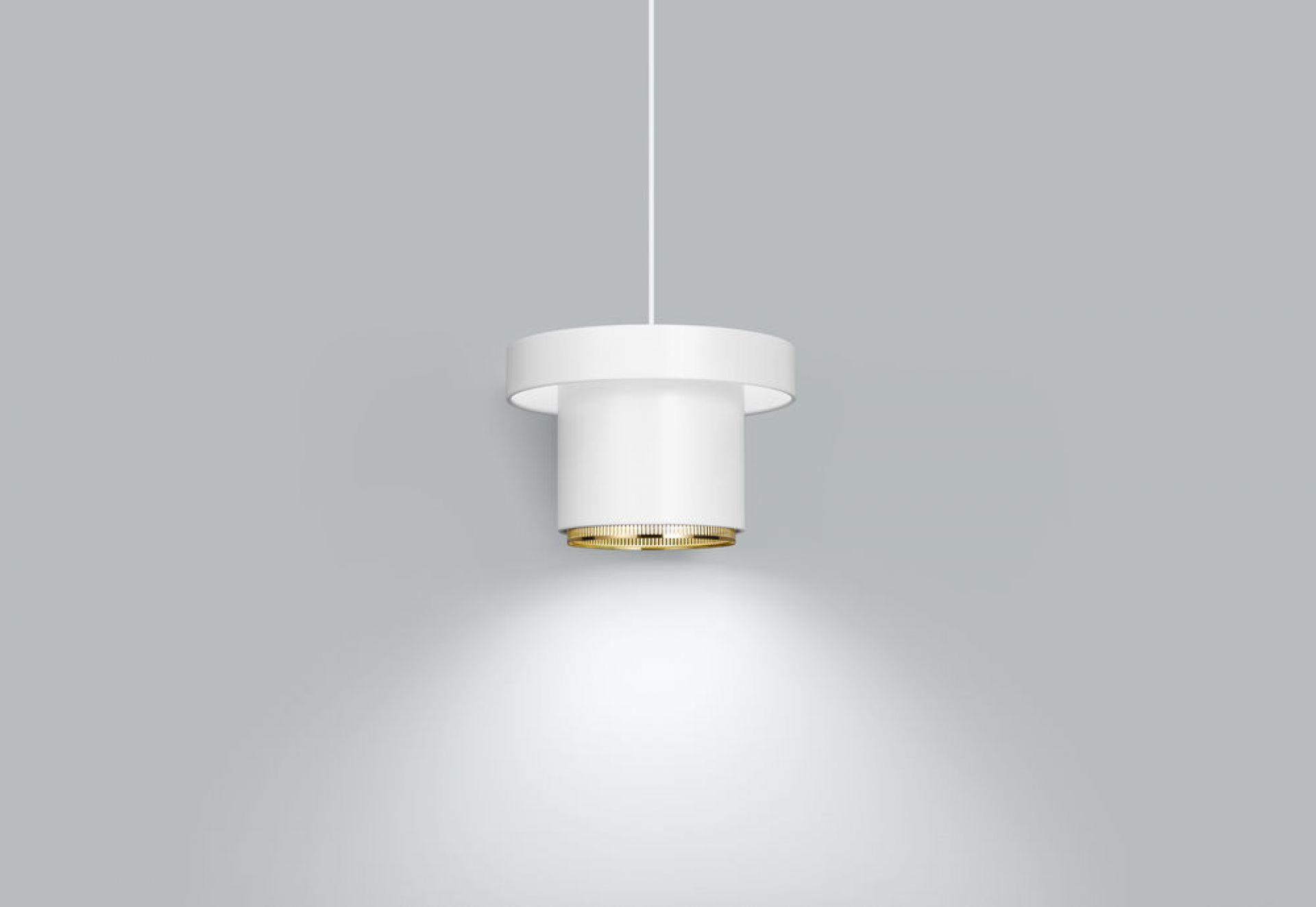 A201 Pendant light Artek White - Brass