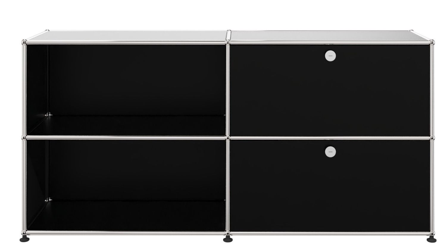 USM Haller Sideboard 2 Open / 2 Flaps Right Graphite black