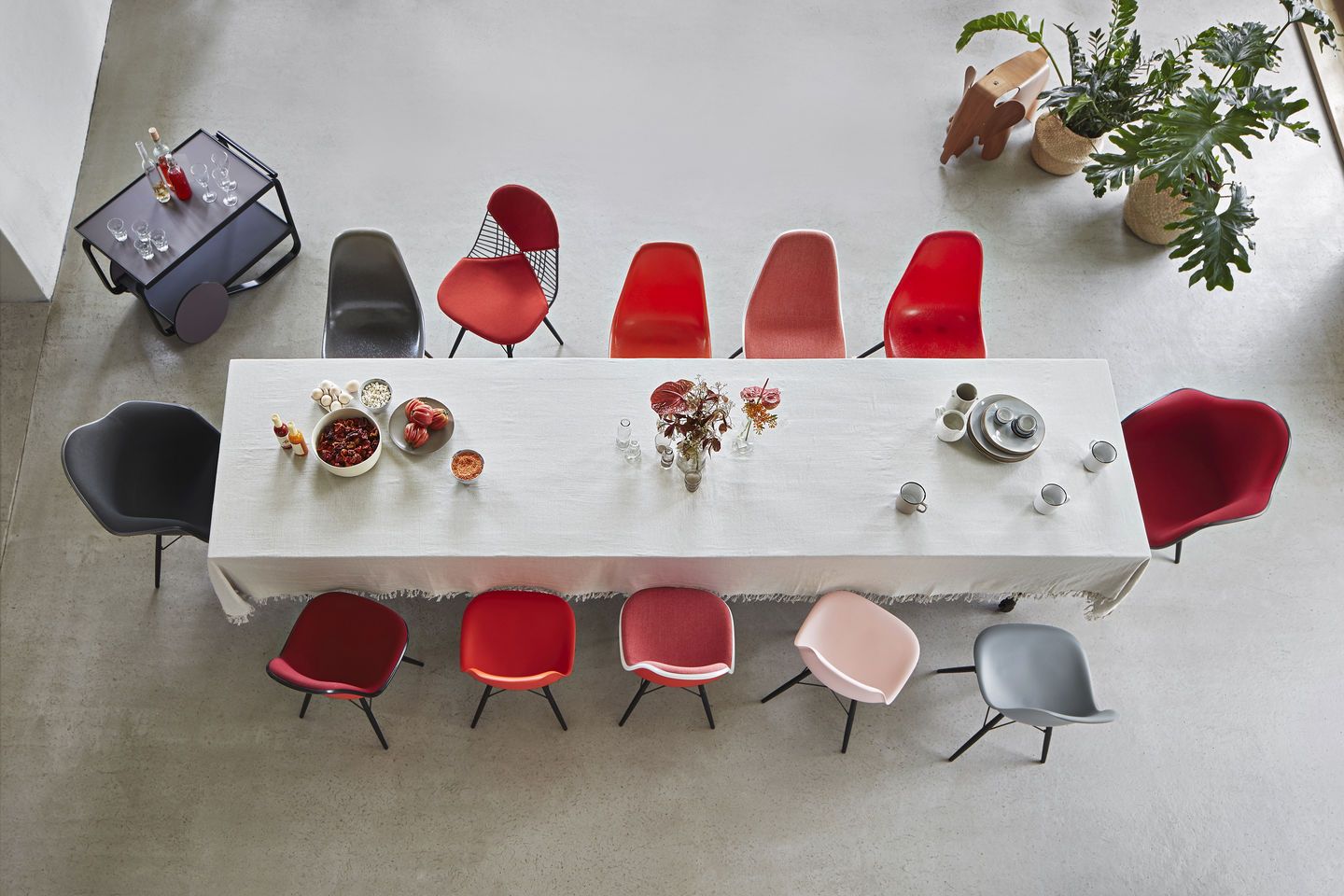 DKW-5 Wire Chair Chair with Seat Cushion Vitra