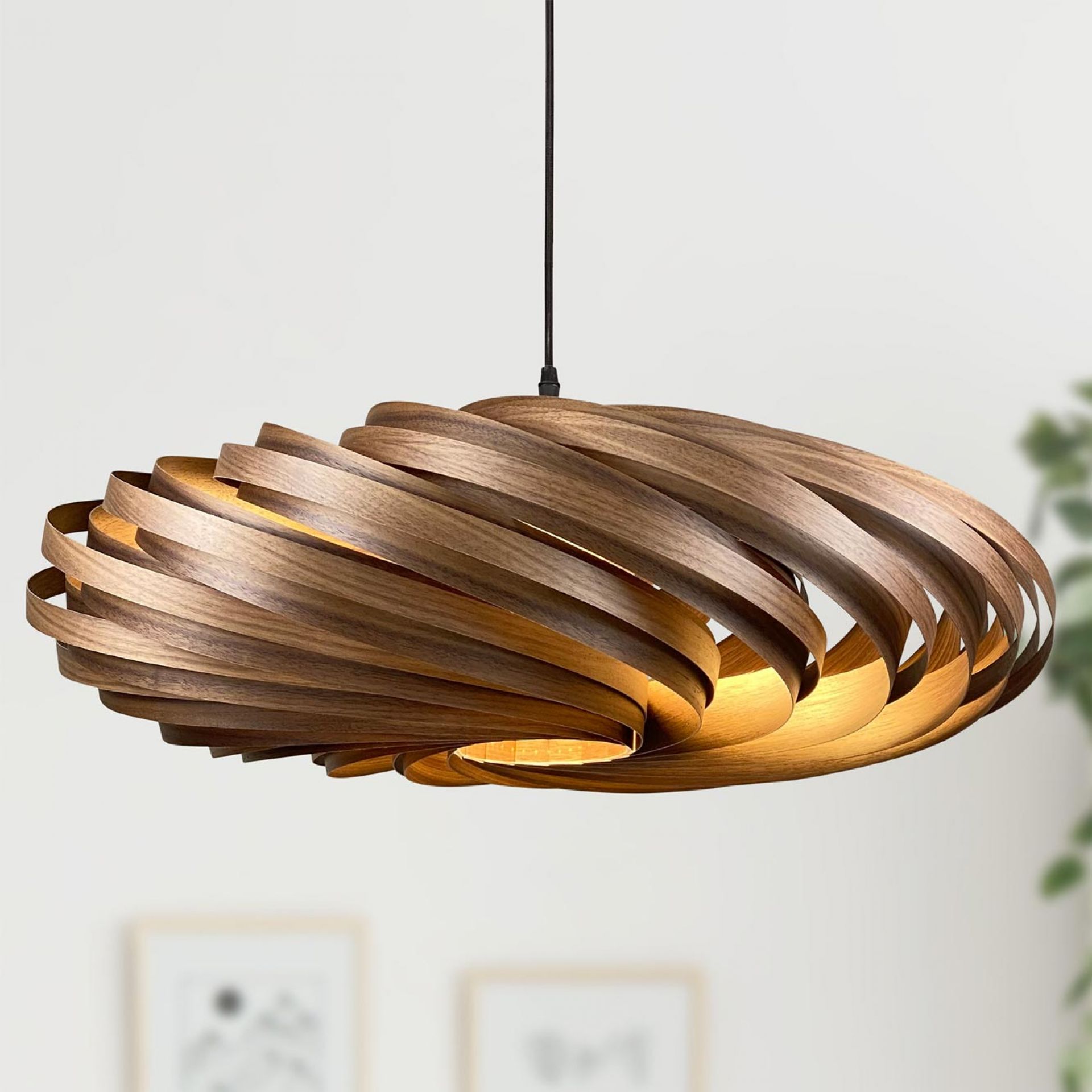 Veneria Pendant lamp Ø70 cm Walnut Gofurnit