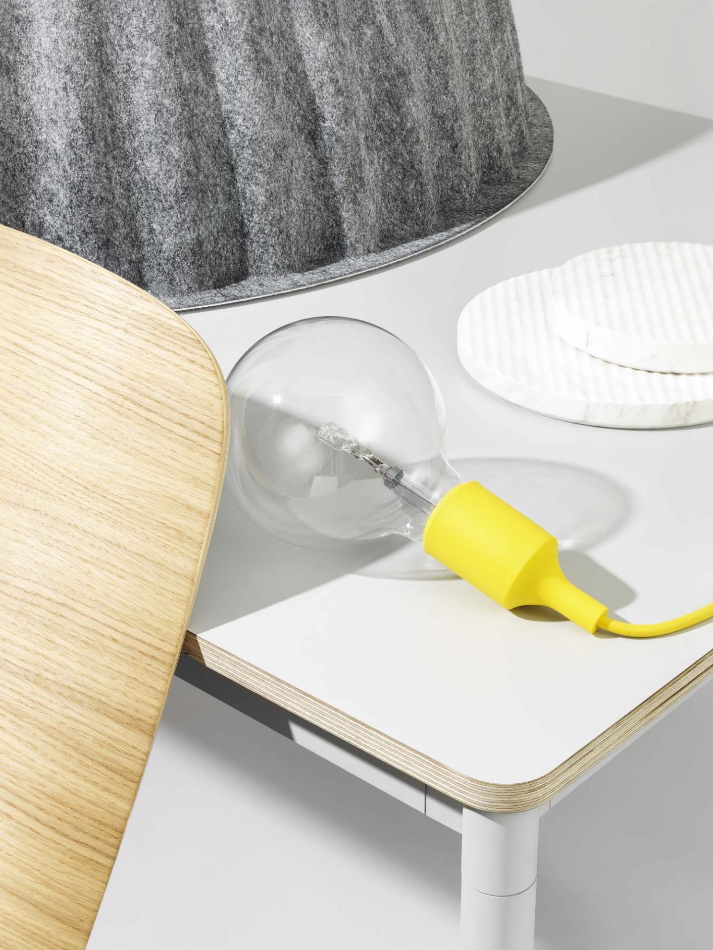 E27 LED Socket lamp Pendant light WHITE Muuto SINGLE PIECES