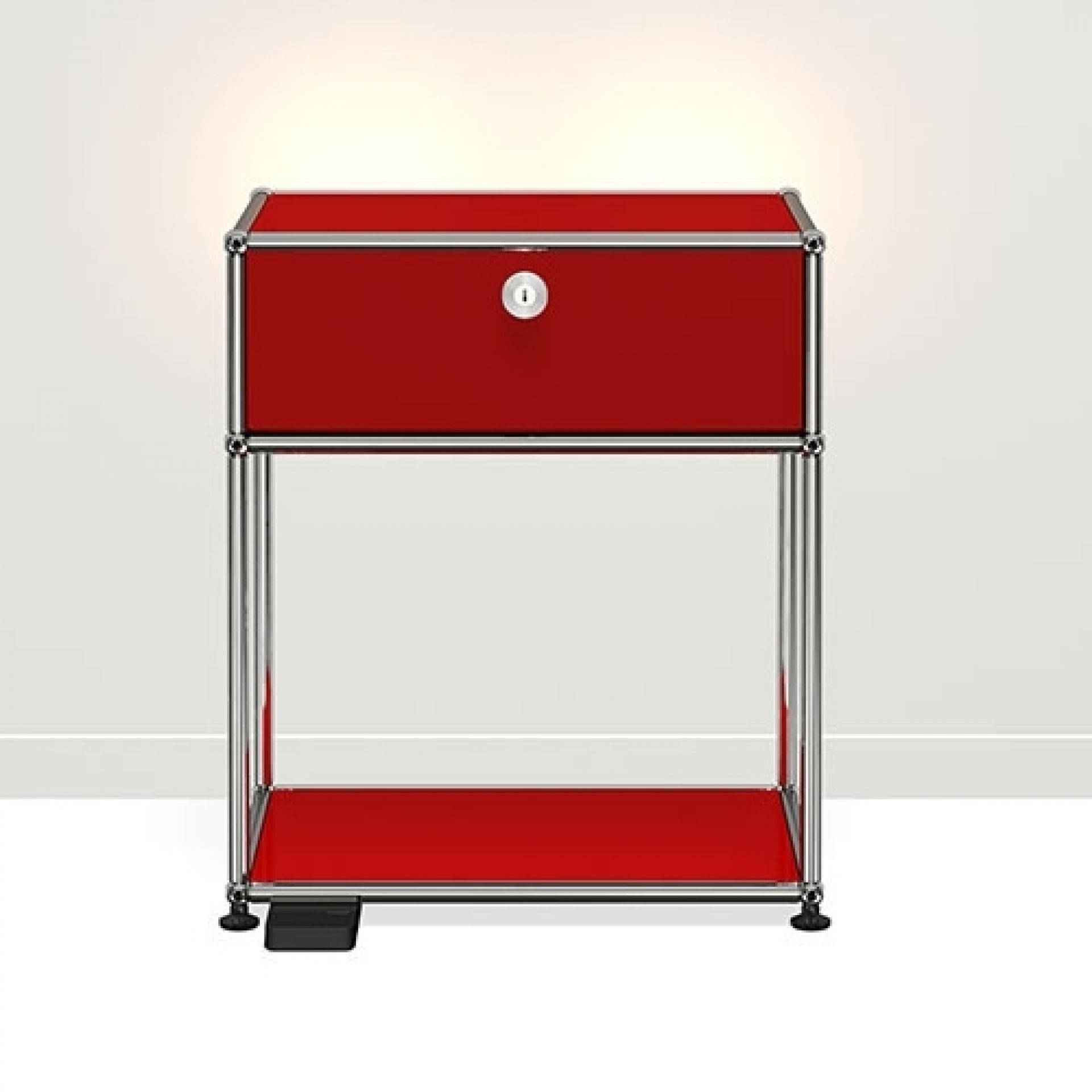 E bedside table dimmable light ruby red USM Haller