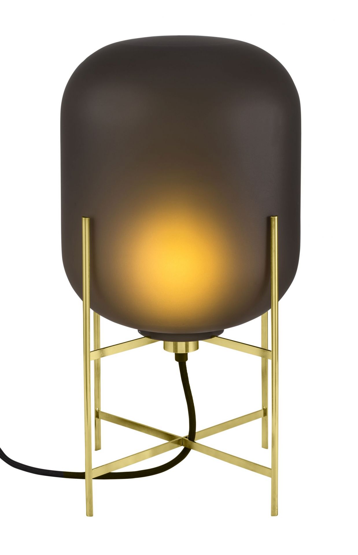 Oda Small table lamp smoke grey satined Pulpo