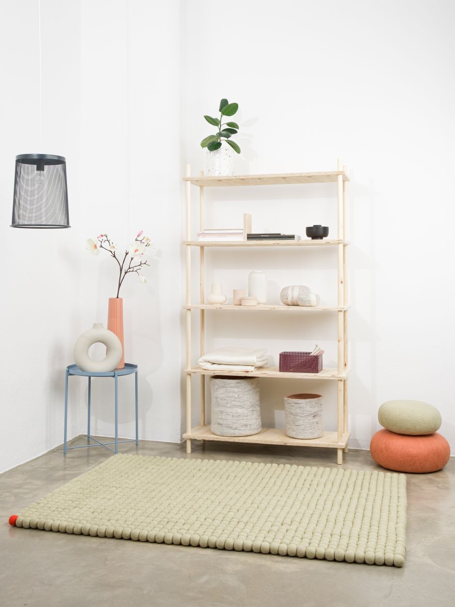 Big One Rectangular Felt carpet 200 x 300 cm myfelt Green beige