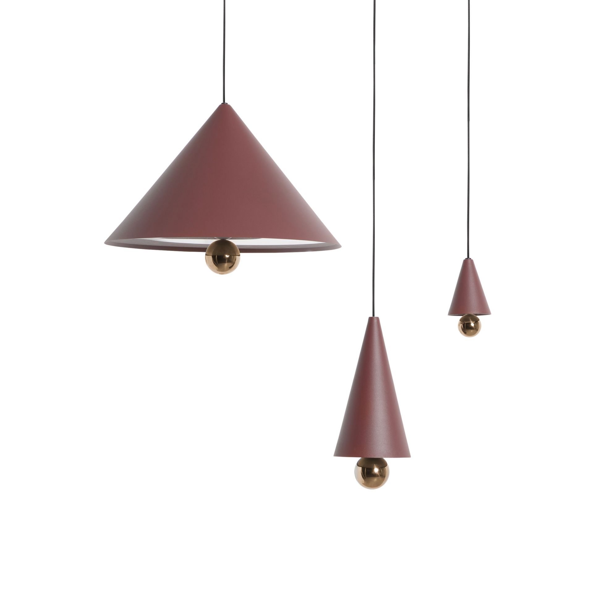 Cherry Pendant light Pendant lamp S Petite Friture Brown red