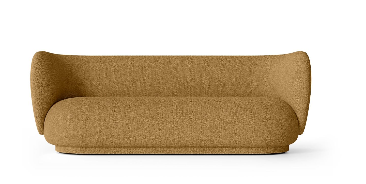 Rico Sofa 3-Seater Wool Bouclé Sugar Kelp Ferm Living