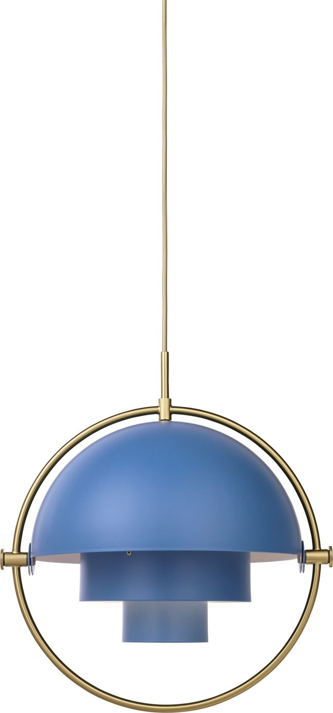 Multi-Lite pendant lamp Blue / Brass Gubi Multi-Lite pendant lamp Blue / Brass Gubi