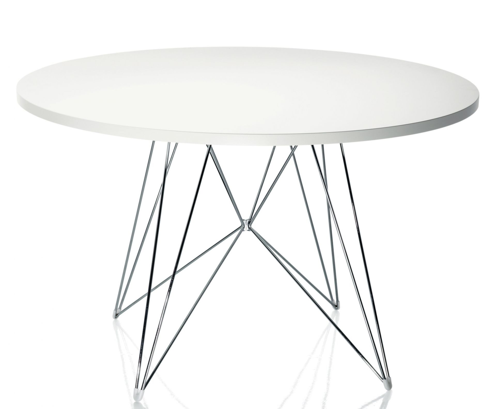Tavolo XZ3 table round frame chrome Magis