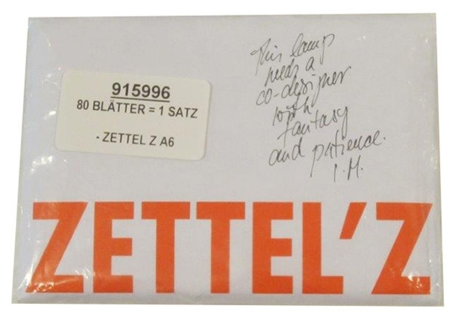 Set of papers for Zettel Z 6 lamp Ingo Maurer