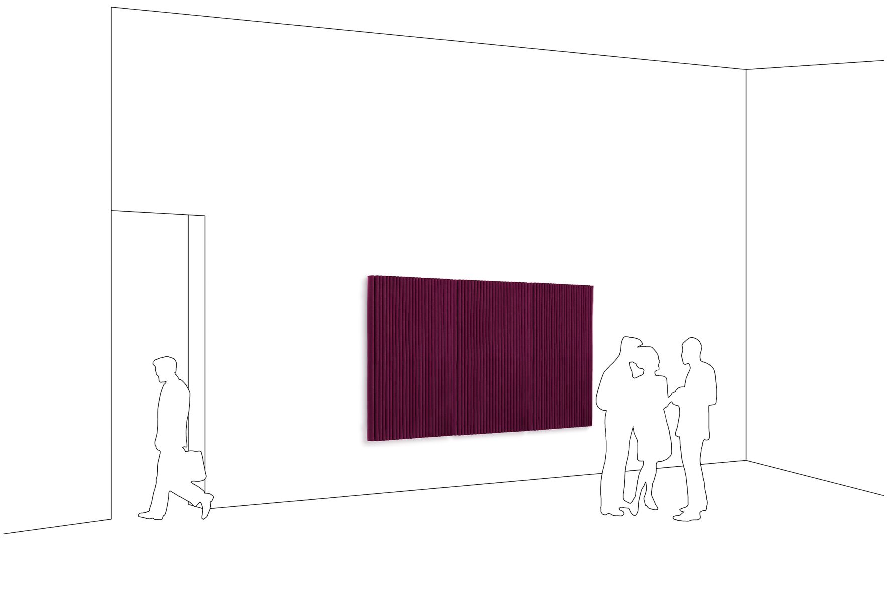 Wave wall module portrait format incl. 4 wall brackets Hey Sign