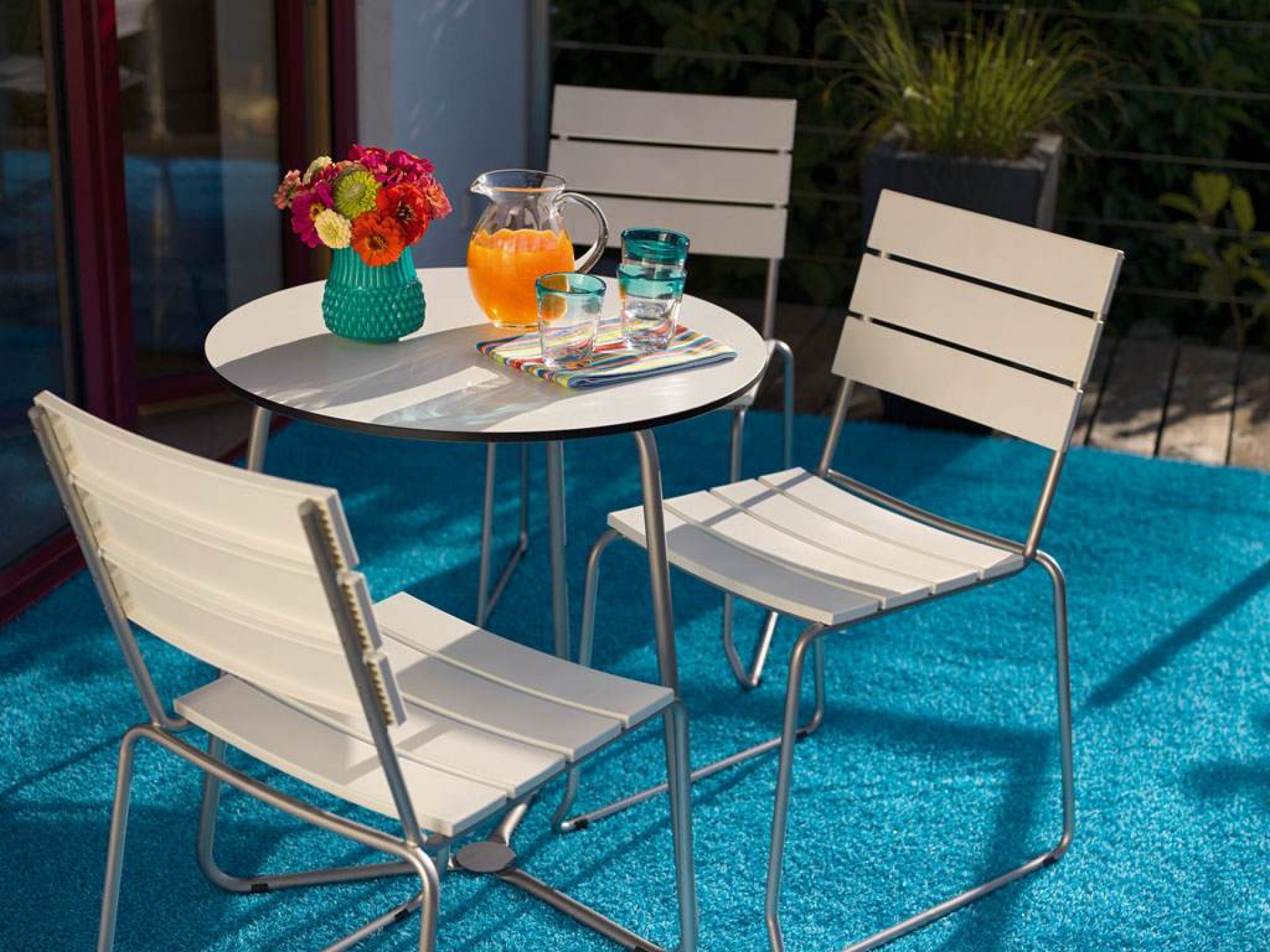 Balcony Bistro Table with Stainless Steel Frame Weishäupl