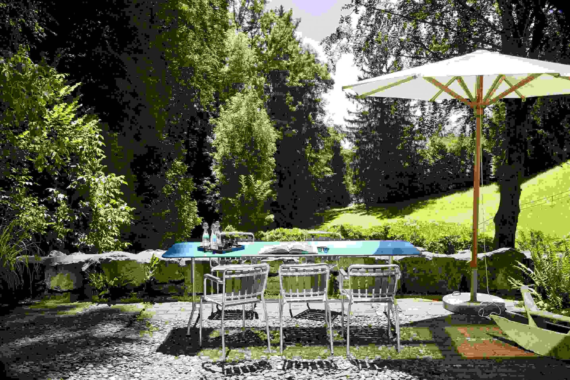Haefeli outdoor dining table W 180 x D 80 x H 74 cm Embru