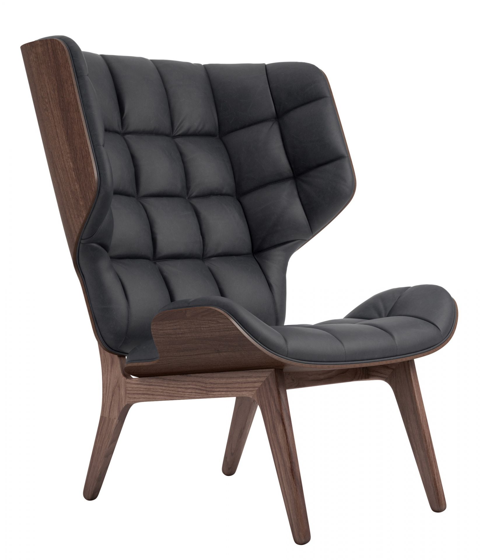 Mammoth Chair Armchair Leather Cover NORR11-Dark Smoked Oak Dunes Leather Camel