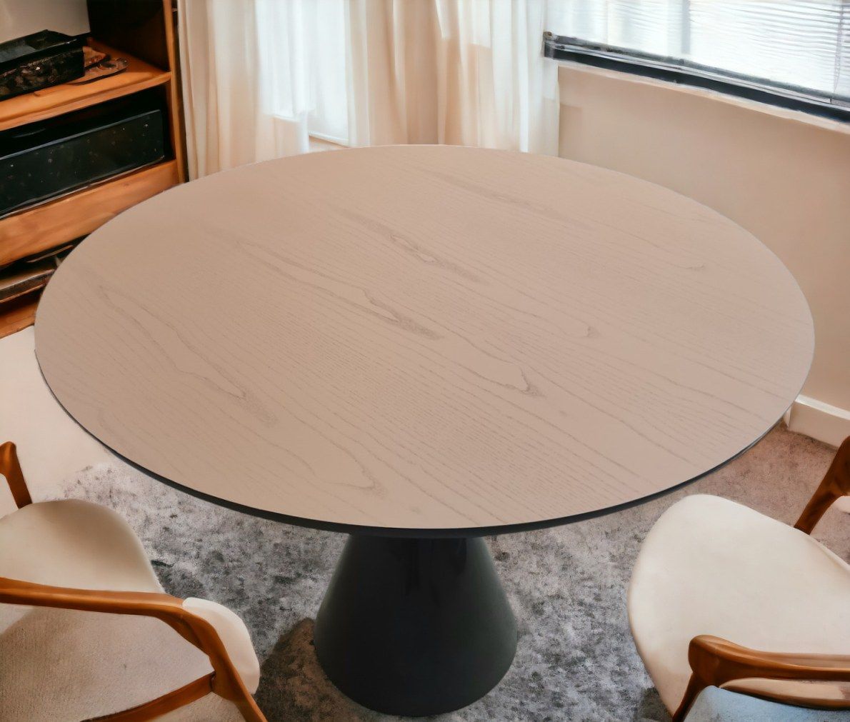 Pion dining table round Ø 100 x H 74 cm / NUDE Sancal SINGLE PIECE