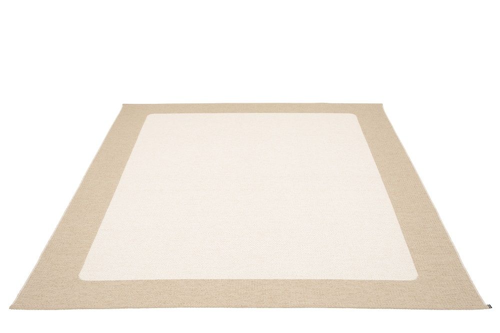Ilda Plastic carpet 180x180 cm Beige-Vanille Pappelina SINGLE PIECES