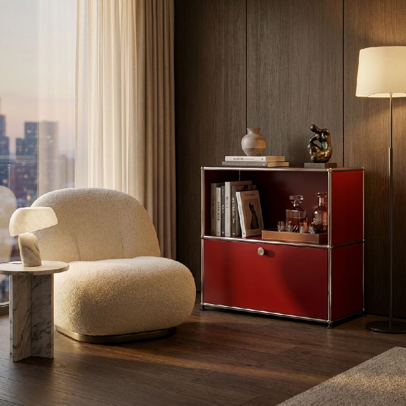 USM Haller Sideboard M62 1 Flap / 1 Open Pure White