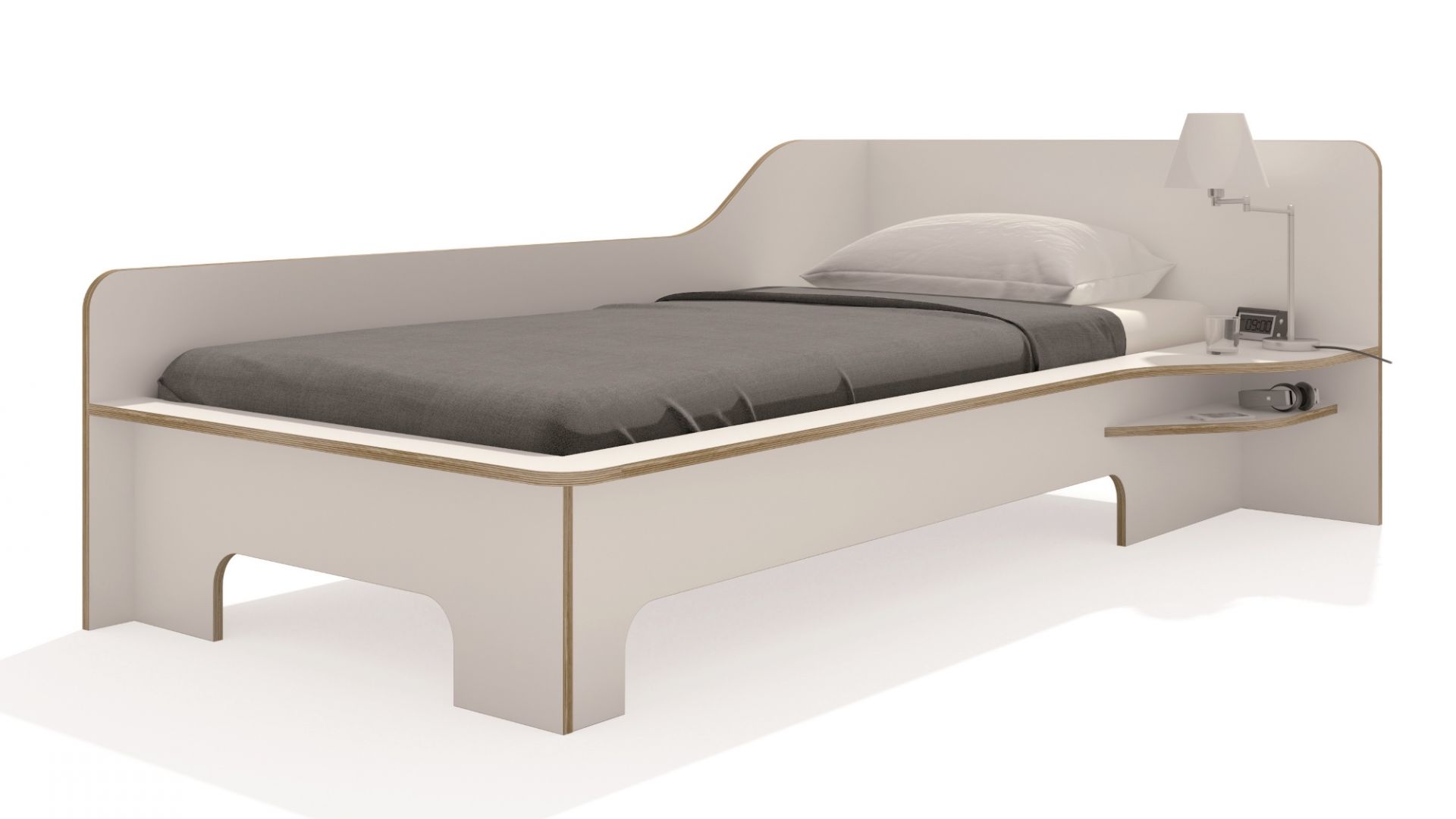 Plane Single Bed Left Müller Möbelwerkstätten