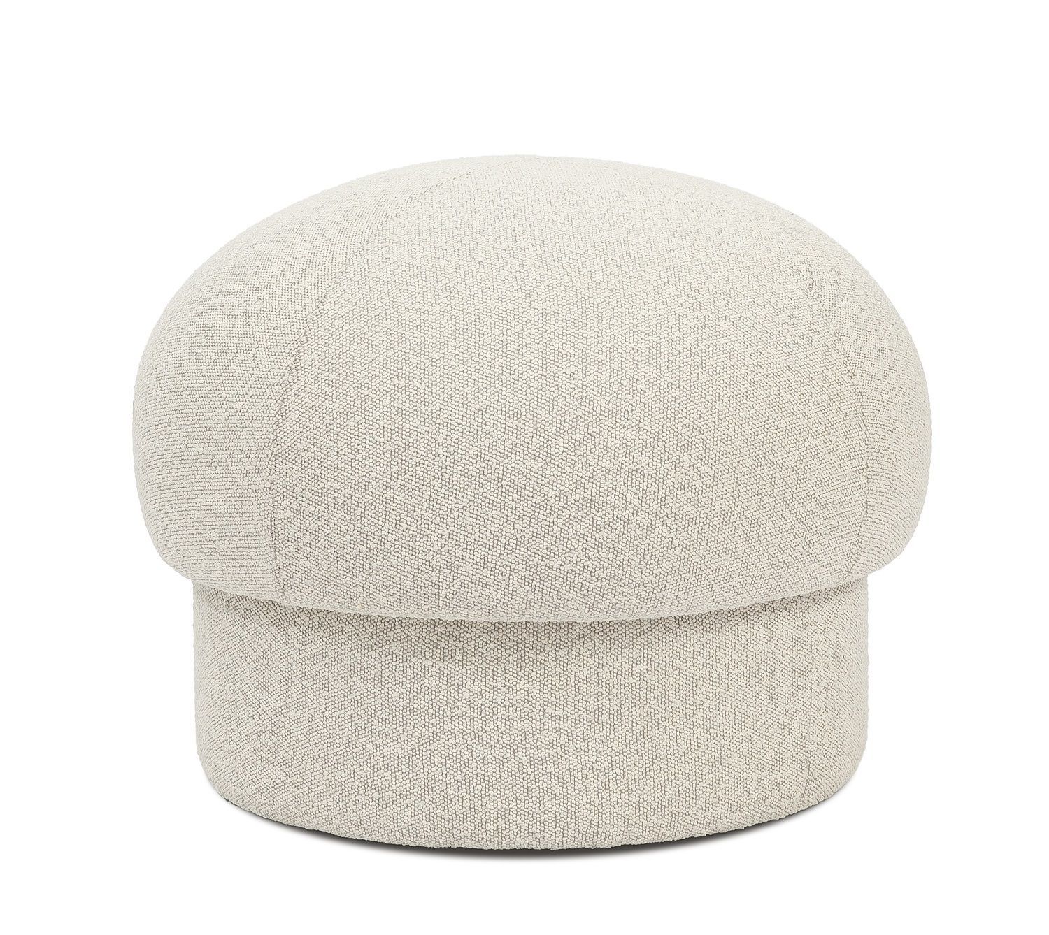 Uno Pouf Hocker 65 cm von Design House Stockholm in Creme, runder Sitzhocker.