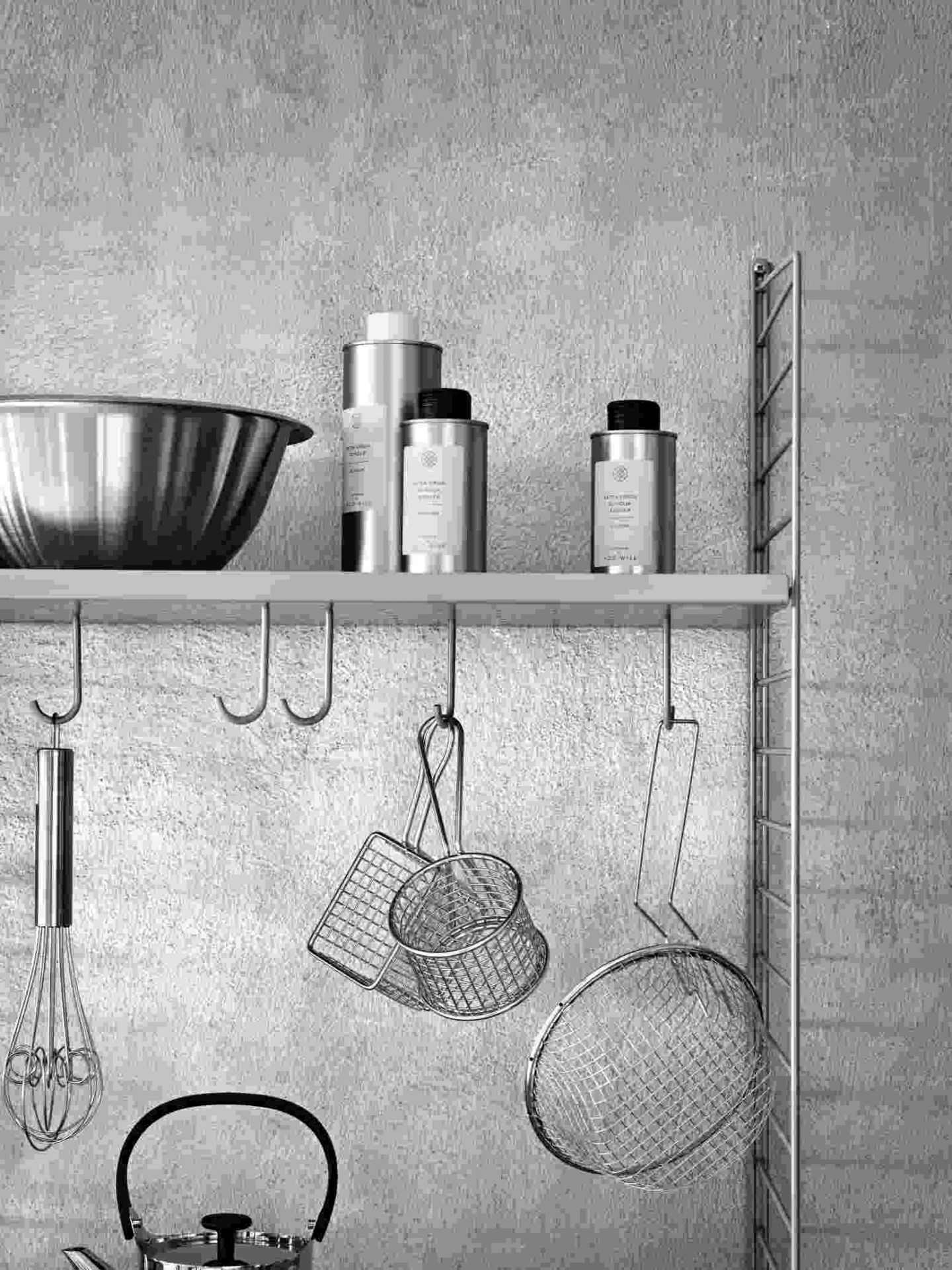 String  Kitchen Wall Shelf System A String Furniture Black - Black 
