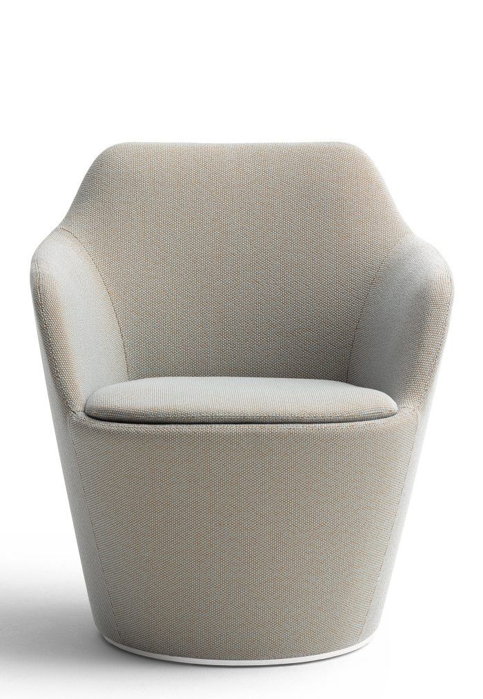Flint Swivel Armchair with Plate Base Swivel Cor 
