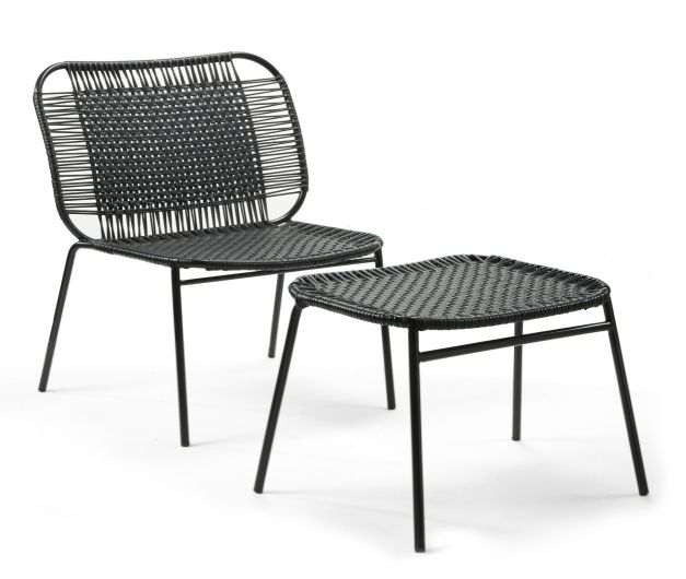 Cielo Footstool Footstool Outdoor ames Black - Black