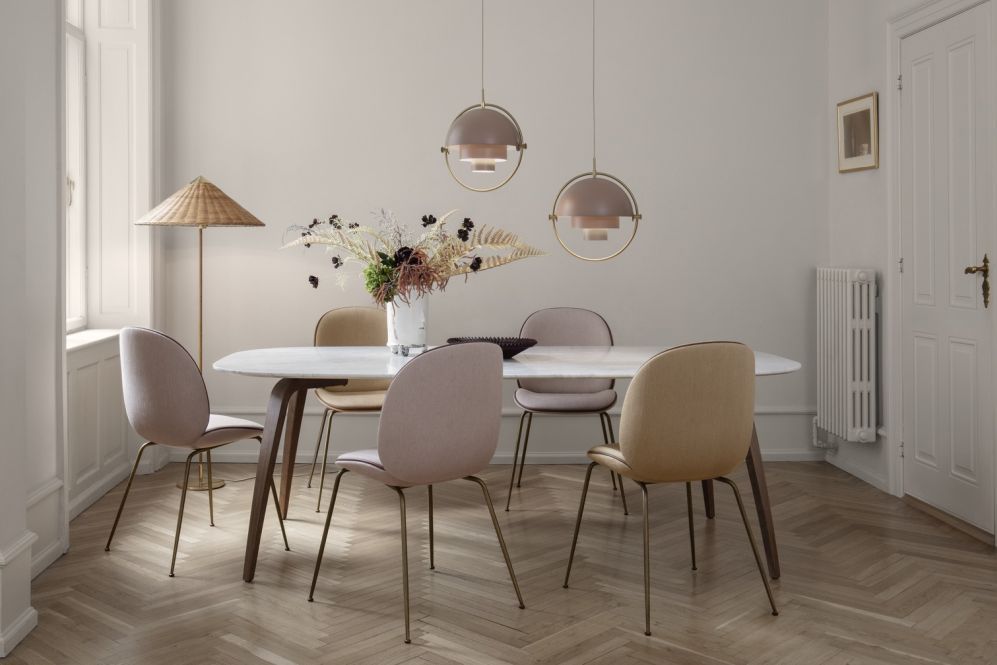 Multi-Lite pendant lamp Brass Gubi