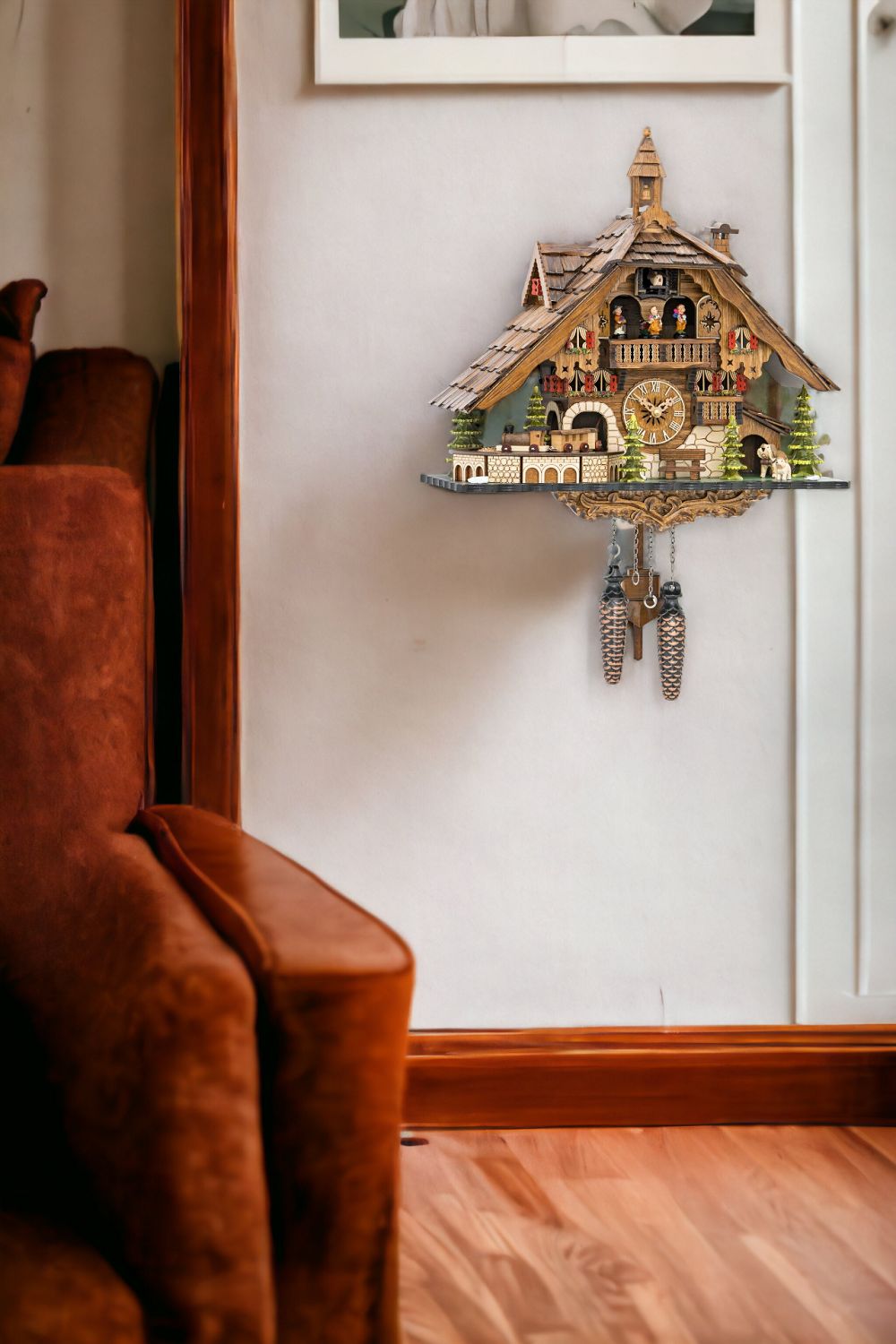 Quartz cuckoo clock with music & dancing couples Engstler SINGLE PIECES