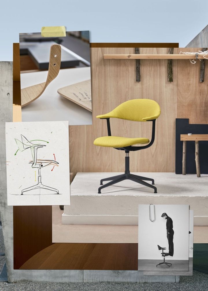 Mynt back and seat plastic office swivel chair Vitra