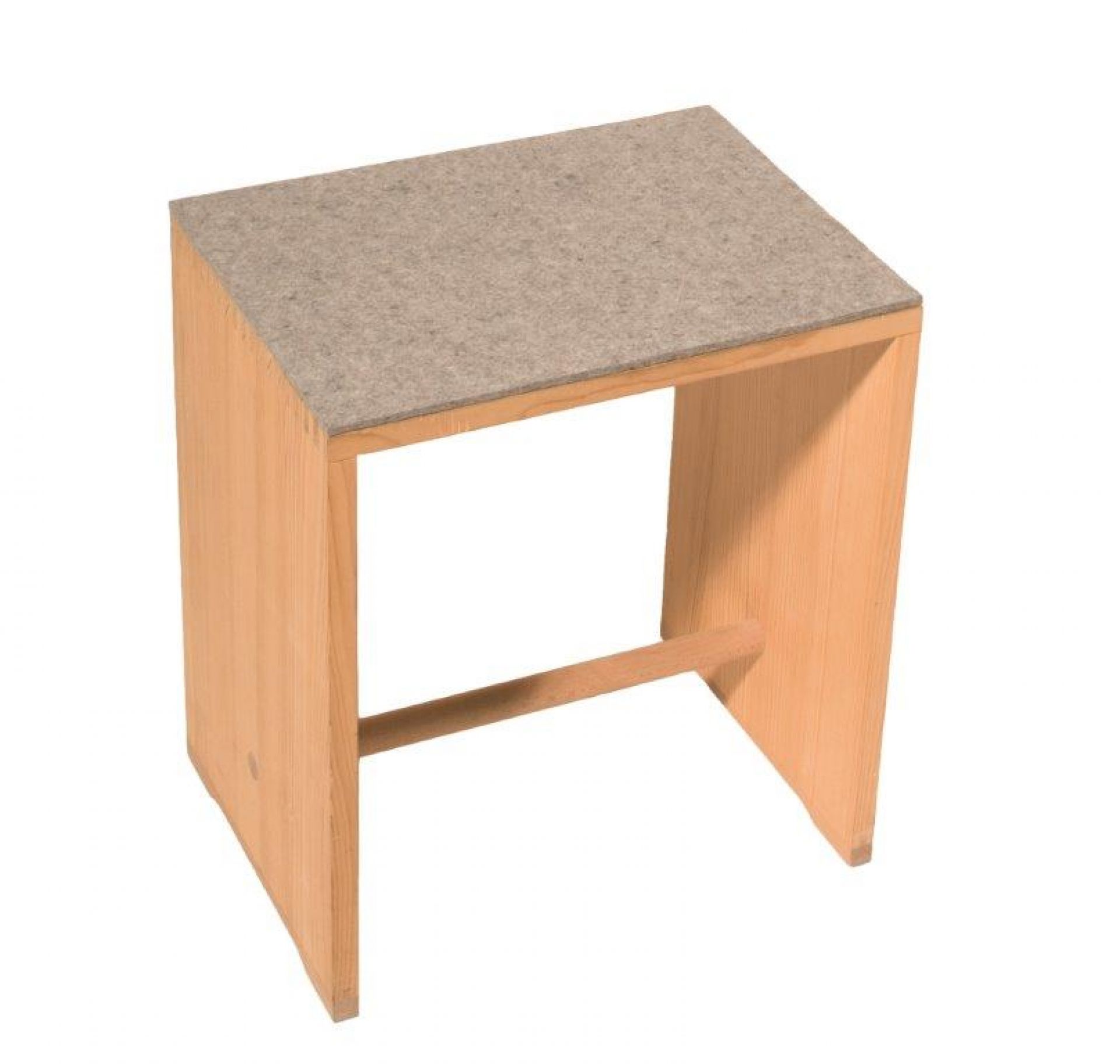 Sitzauflage - Filzauflage für Ulmer 5 mm light grey mottled Hocker SINGLE PIECES