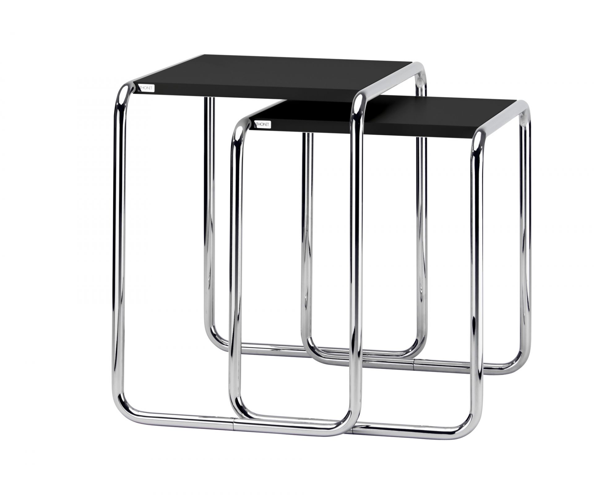 Set B 9 a+b side table deep black Thonet