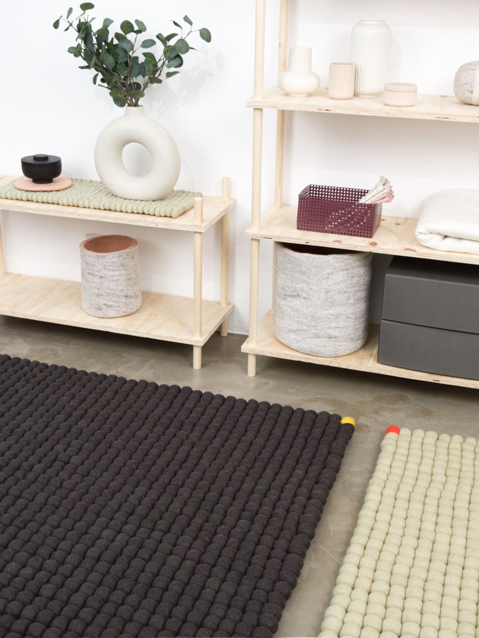 Big One Rectangular Felt carpet 140 x 200 cm myfelt Anthracite