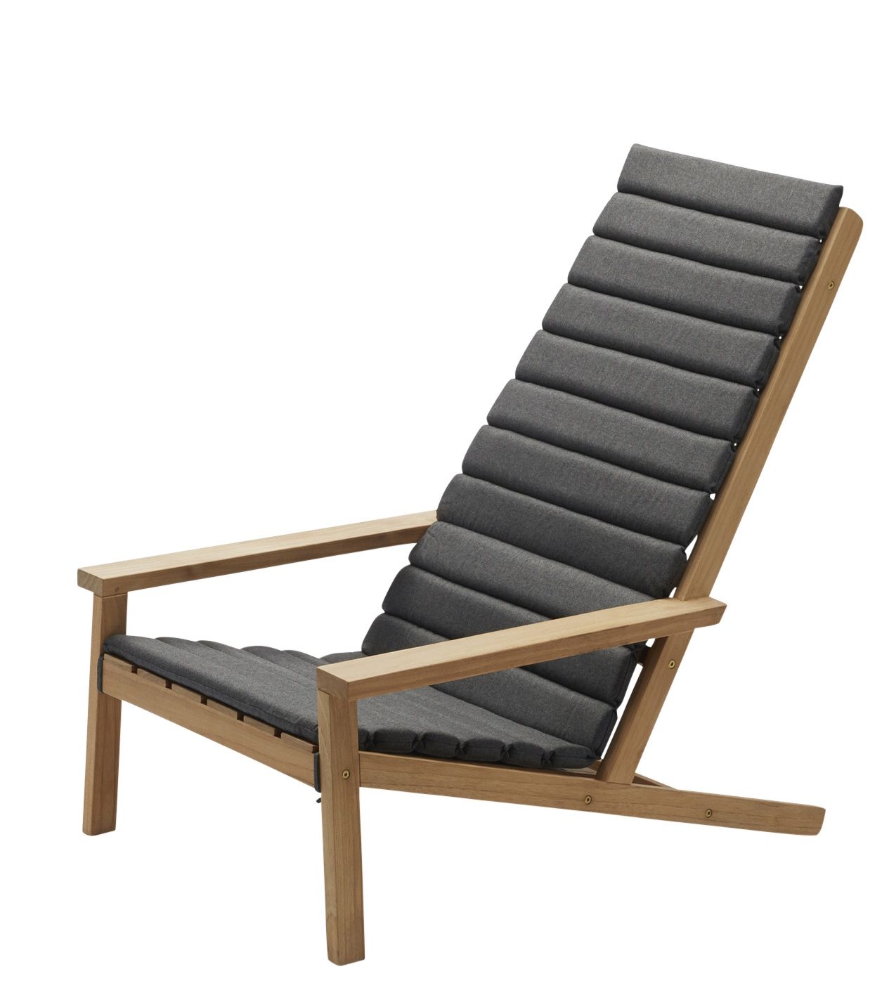 Between Lines seat cushion for outdoor deckchair Skagerak by Fritz Hansen Charcoal