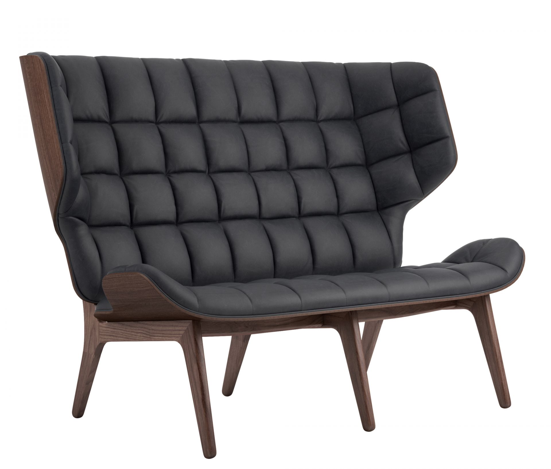 Mammoth Sofa Leather cover Norr11 Oak black Dunes Leather Camel