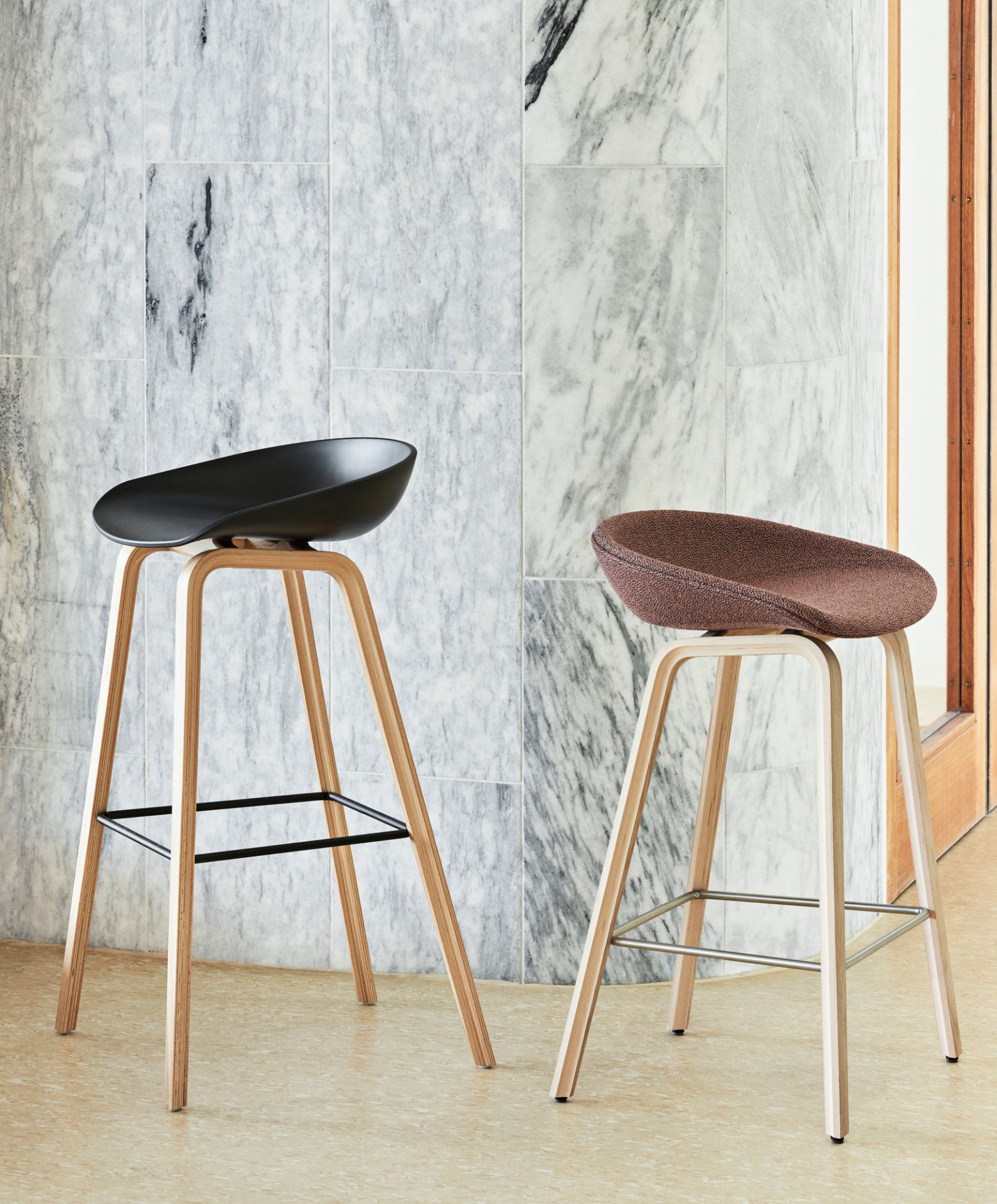 About a Stool AAS 33 / AAS33 Bar stool with full upholstery Hay