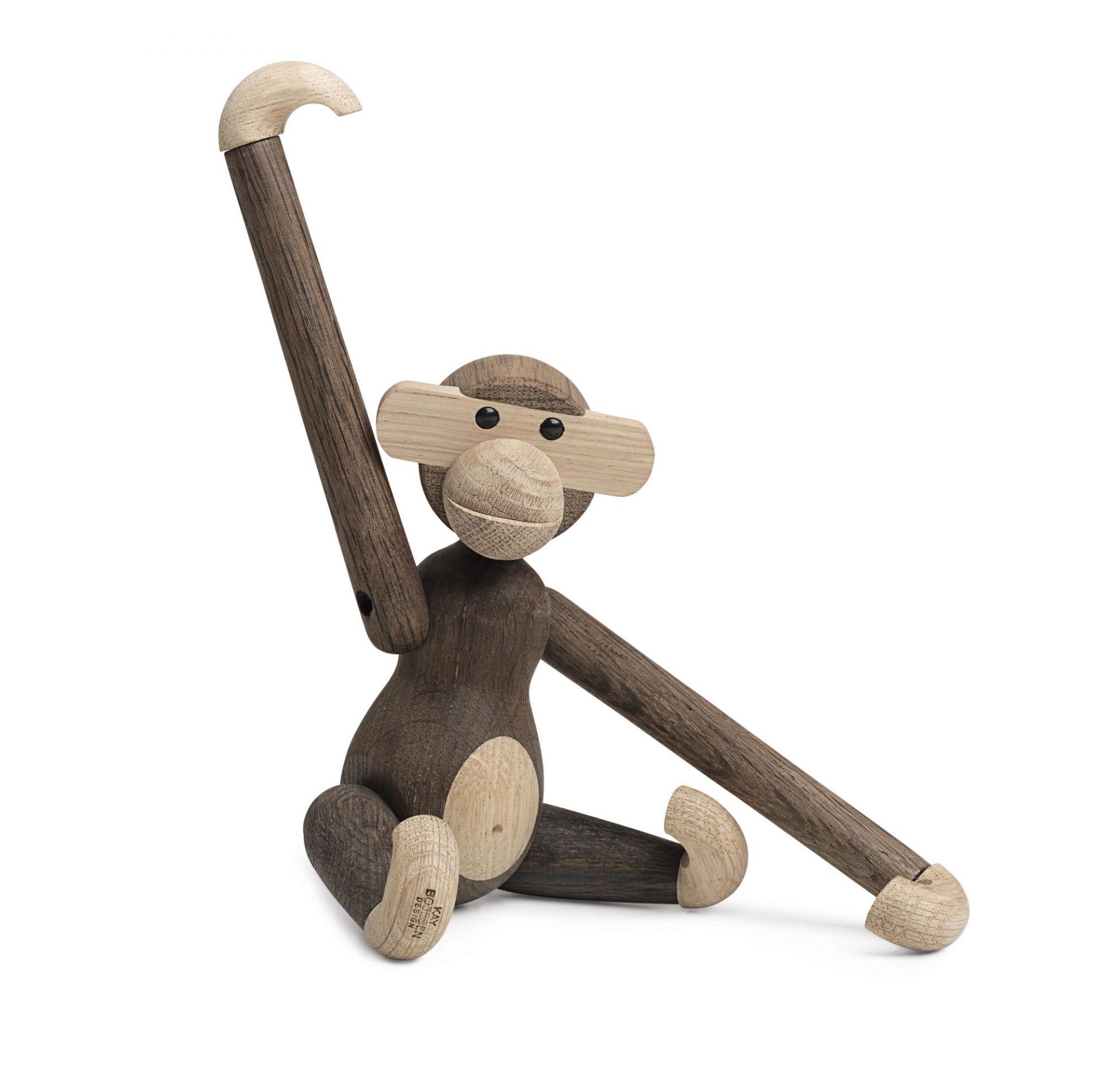 Monkey small wooden figure smoked oak Kay Bojesen