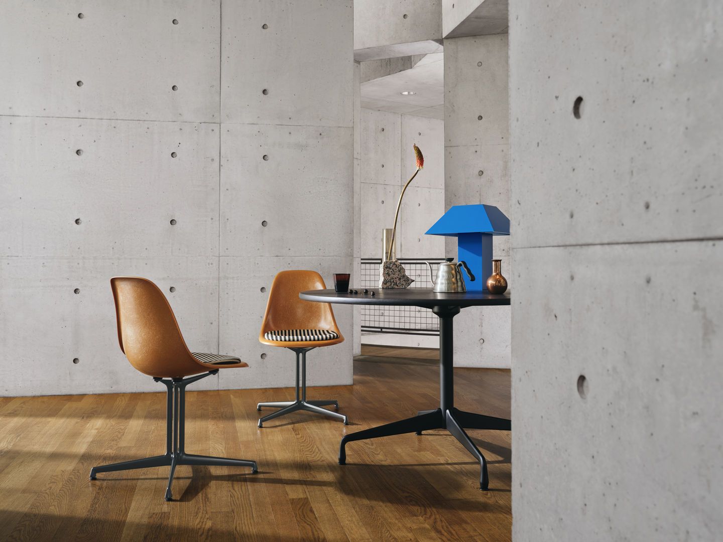 Eames Fibreglass Side Chair La Fonda Ochre Dark Vitra LIMITED EDITION