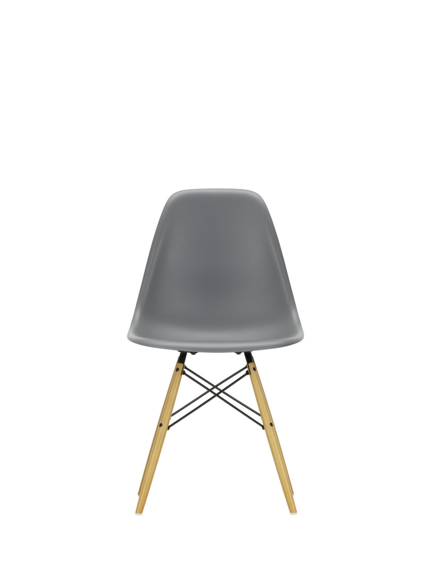 Eames Plastic Side Chair DSW Chair Vitra Maple black-light grey