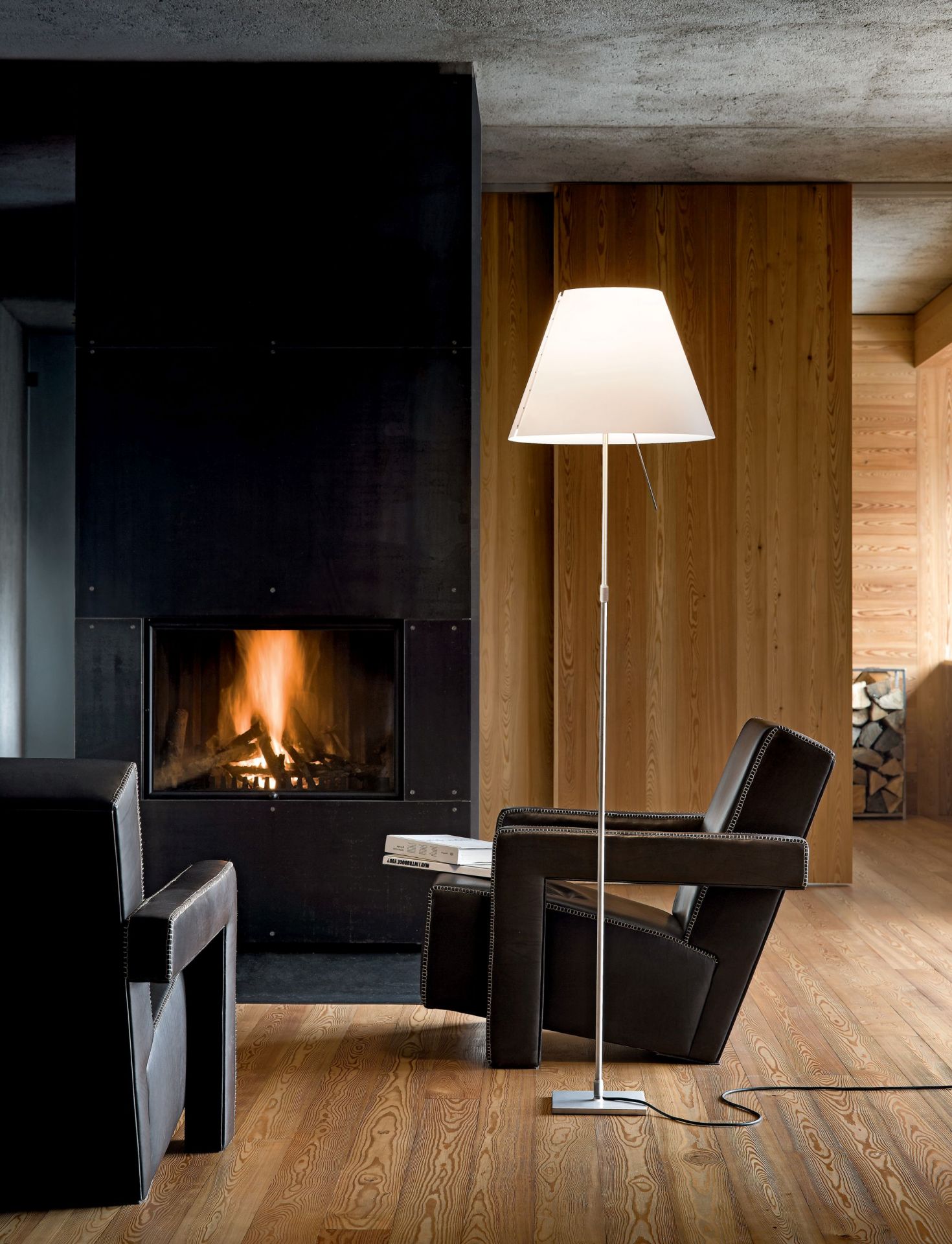 D13 Costanza height adjustable floor lamp with sensor dimmer complete version Luceplan