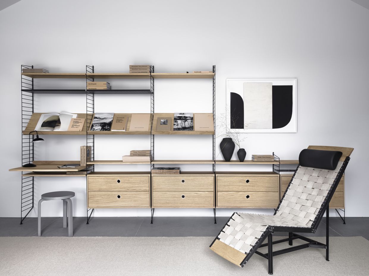 Single piece drawer unit W 78 cm String Furniture 