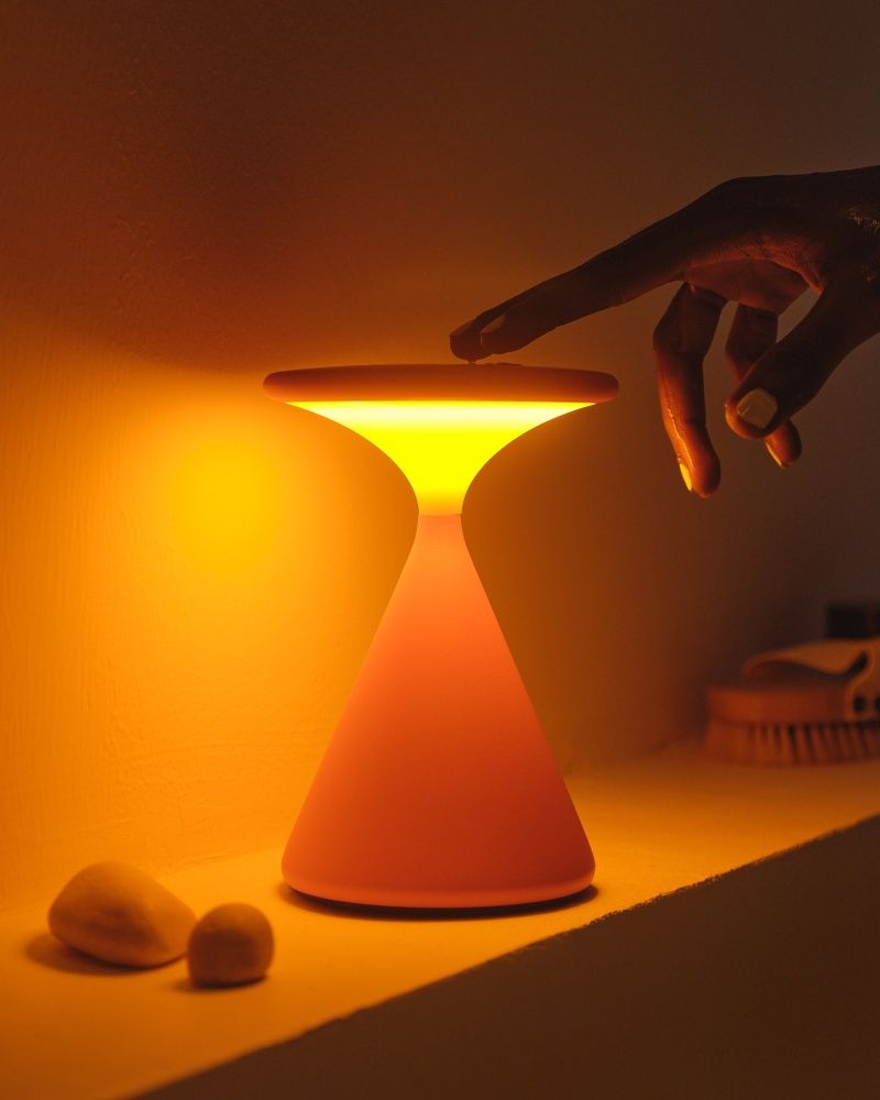 Salt Battery Lamp / Table Lamp Grey