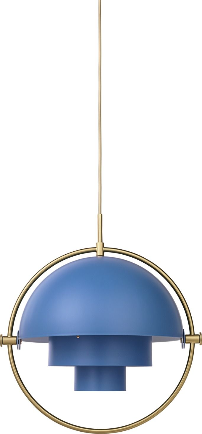 Multi-Lite pendant lamp Blue / Brass Gubi Multi-Lite pendant lamp Blue / Brass Gubi