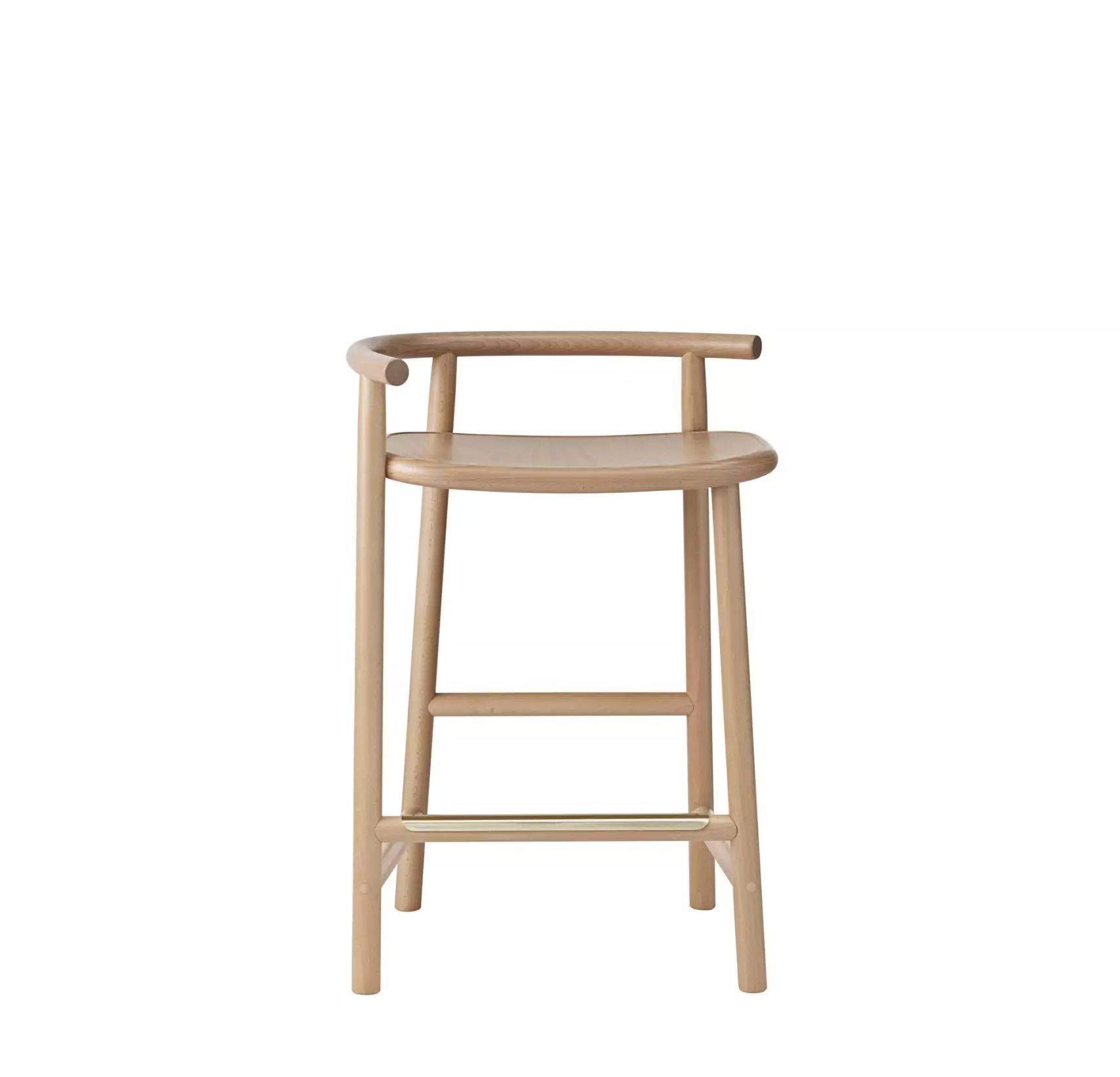 Single Curve Counter Stool with plywood seat H78cm Wiener GTV Design